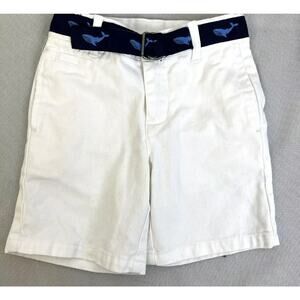 Janie and Jack Bermuda Shorts Baby Gir 18 - 24 Mos White Adjustable Waist Belt